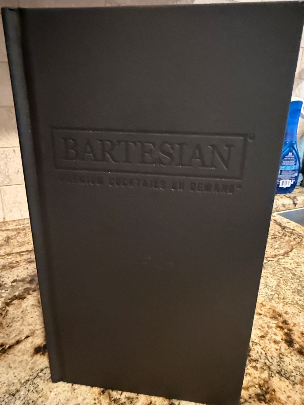 Bartesian Cocktail Recipe Book - Embossed Black Hardcover